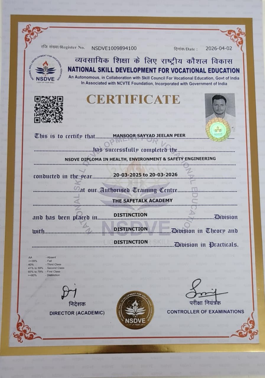 CoSafe Course Mastery Certificate